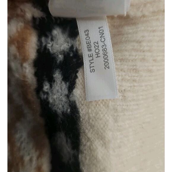 J Crew Fair Isle Cardigan Womens Heather Fawn Muslin Alpaca/Merino Wool M - Picture 7 of 8